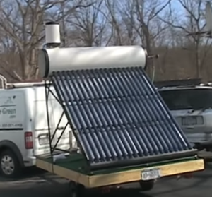 solar water heater in winter
