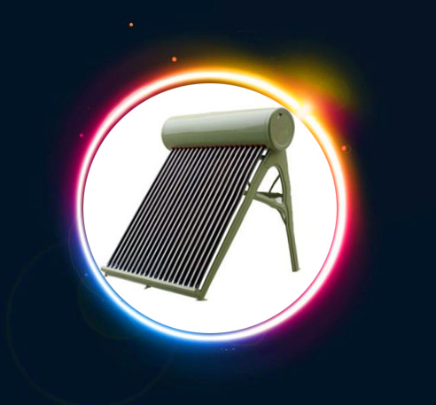 Solar hot water heater roof